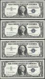 Lot of (4) Consecutive 1957B $1 Silver Certificate Notes
