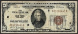 1929 $20 Federal Reserve Bank Note New York