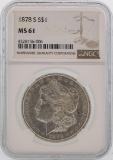 1878-S $1 Morgan Silver Dollar Coin NGC MS61