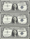 Lot of (3) 1957B $1 Silver Certificate Notes