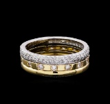 0.85 ctw Diamond Ring - 14KT Two-Tone Gold