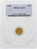 1851 $1 Liberty Head Gold Dollar Coin PCGS AU53