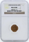 1900B Romania Ban Coin NGC MS65RD