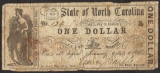 1866 $1 State of North Carolina Obsolete Note