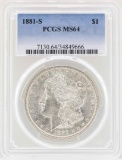 1881-S $1 Morgan Silver Dollar Coin PCGS MS64