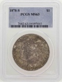 1878-S $1 Morgan Silver Dollar Coin PCGS MS63