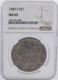 1880-S $1 Morgan Silver Dollar Coin NGC MS65