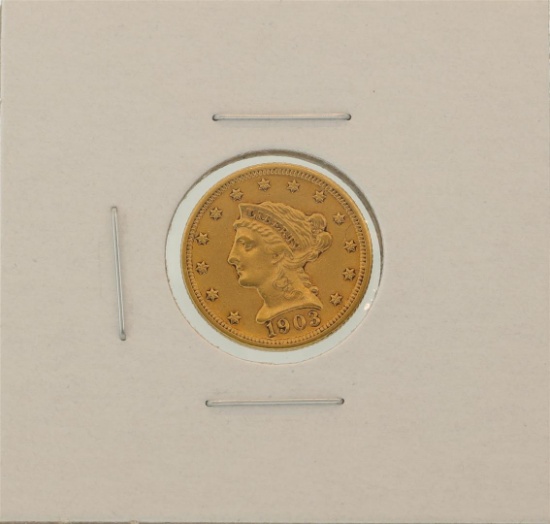 1903 $2.5 Liberty Head Quarter Eagle Gold Coin