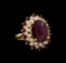 14KT Yellow Gold 12.78 ctw Ruby and Diamond Ring