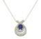 1.16 ctw Blue Sapphire Pendant With Chain - 14KT White Gold