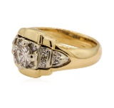 0.70 ctw Diamond Ring - 14KT Yellow And White Gold