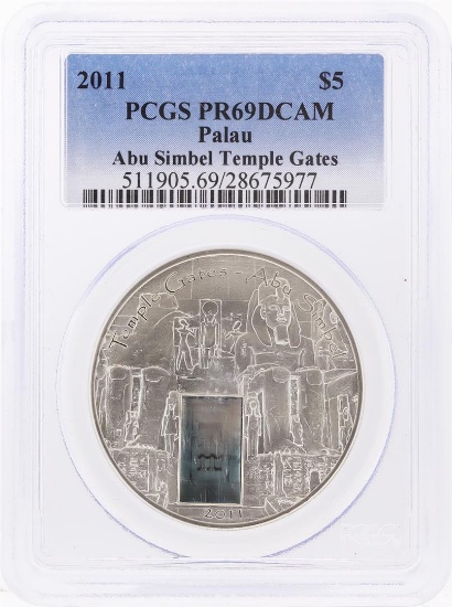 2011 $5 Republic of Palau Silver Coin PCGS PR69DCAM
