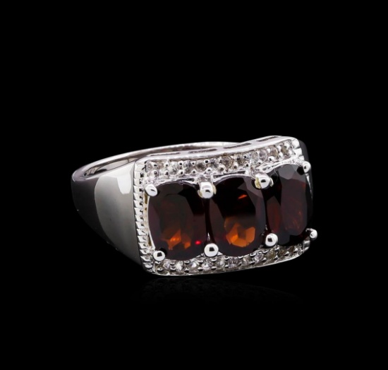 Crayola 3.00 ctw Garnet and White Sapphire Ring - .925 Silver