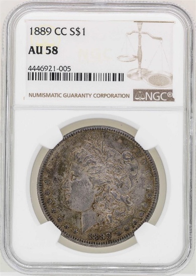 1889-CC $1 Morgan Silver Coin NGC AU58