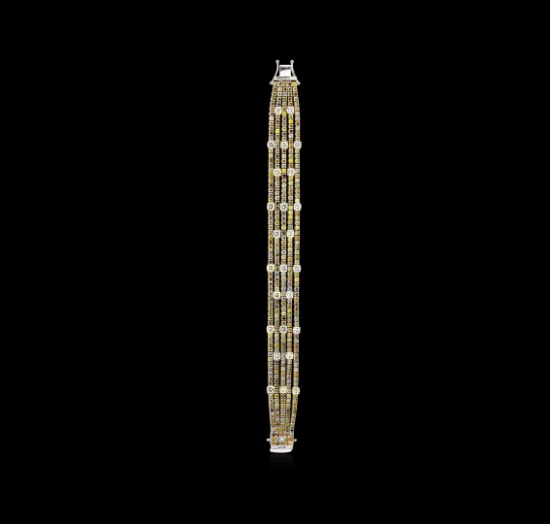 18KT White Gold 19.79tcw Diamond Ribbon Bracelet