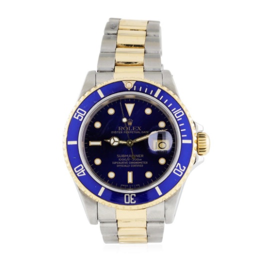 Rolex Mens Two-Tone Submariner Wristwatch