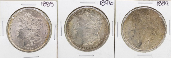 Lot of 1885, 1889, & 1896 $1 Morgan Silver Dollar Coins