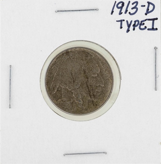 1913-D TYPE I Buffalo Nickel Coin