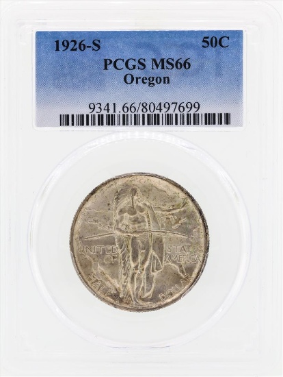 1926-S Oregon Commemorative Half Dollar Coin PCGS MS66