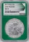 2017 $1 American Silver Eagle Coin NGC MS70 Early Releases Green Core