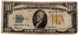 1934A $10 North Africa Emergency WWII Silver Certificate Note