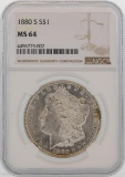 1880-S $1 Morgan Silver Dollar Coin NGC MS64