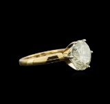 6.27 ctw Light Yellow Diamond Solitaire Ring - 18KT Yellow Gold