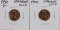 Lot of 1956 & 1956-D Straight Clipped Planchet Lincoln Wheat Penny ERROR Coins