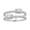 0.08 ctw Diamond Ring - 18KT White Gold