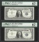 Lot of (2) Consecutive 1957A $1 Silver Certificate Notes PMG Superb Gem Unc 67EP
