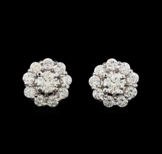 14KT White Gold 1.97 ctw Diamond Earrings