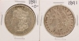 Lot of 1891 & 1891-O $1 Morgan Silver Dollar Coins