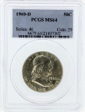 1960-D Franklin Silver Half Dollar Coin NGC MS64