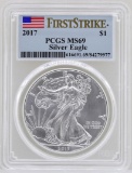 2017 $1 American Silver Eagle Coin PCGS MS69 First Strike