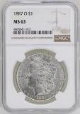 1887-O $1 Morgan Silver Dollar Coin NGC MS63