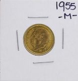 1955 Cinco Pesos Gold Coin