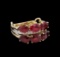 5.75 ctw Ruby and Diamond Ring - 14KT Yellow Gold