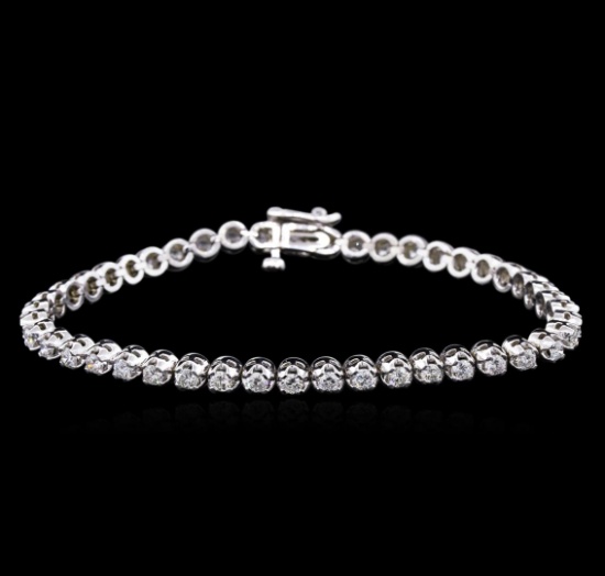 2.80 ctw Diamond Tennis Bracelet - 14KT White Gold