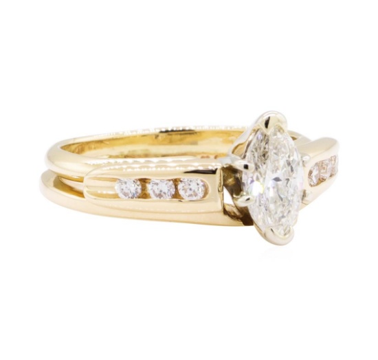 0.75 ctw Diamond Ring Soldered To Band - 14KT Yellow Gold