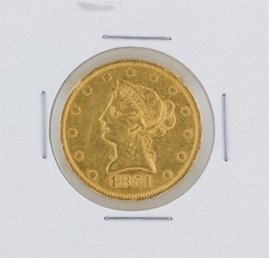 1851 $10 Liberty Head Eagle Gold Coin