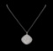 2.15 ctw Diamond Pendant with Chain - 18KT White Gold