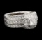 1.53 ctw Diamond Ring - 18KT White Gold