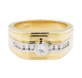 0.48 ctw Diamond Ring - 14KT Yellow and White Gold