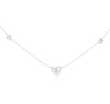0.50 ctw Diamond Pendant with Chain - 14KT White Gold