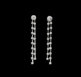 14KT White Gold 2.25 ctw Diamond Earrings