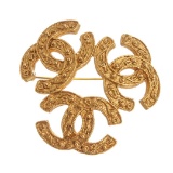 Chanel Gold CC Vintage Pin Brooch 94A