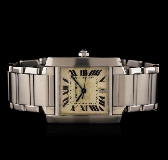 Cartier Stainless Steel Tank Francaise Men's Watch