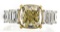 4.05 ctw Fancy Yellow Diamond Ring - 18KT Two-Tone Gold