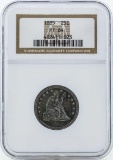 1885 Seated Liberty Proof Quarter Coin NGC PF64