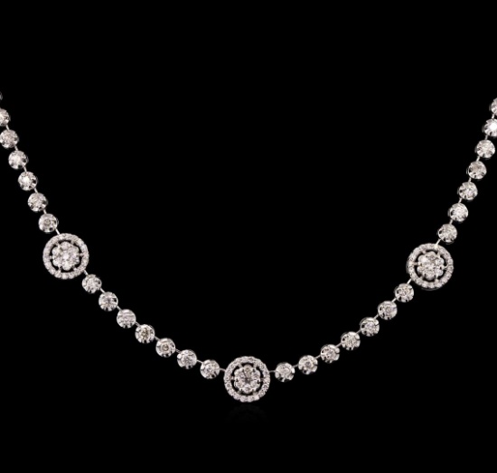 2.53 ctw Diamond Necklace - 14KT White Gold